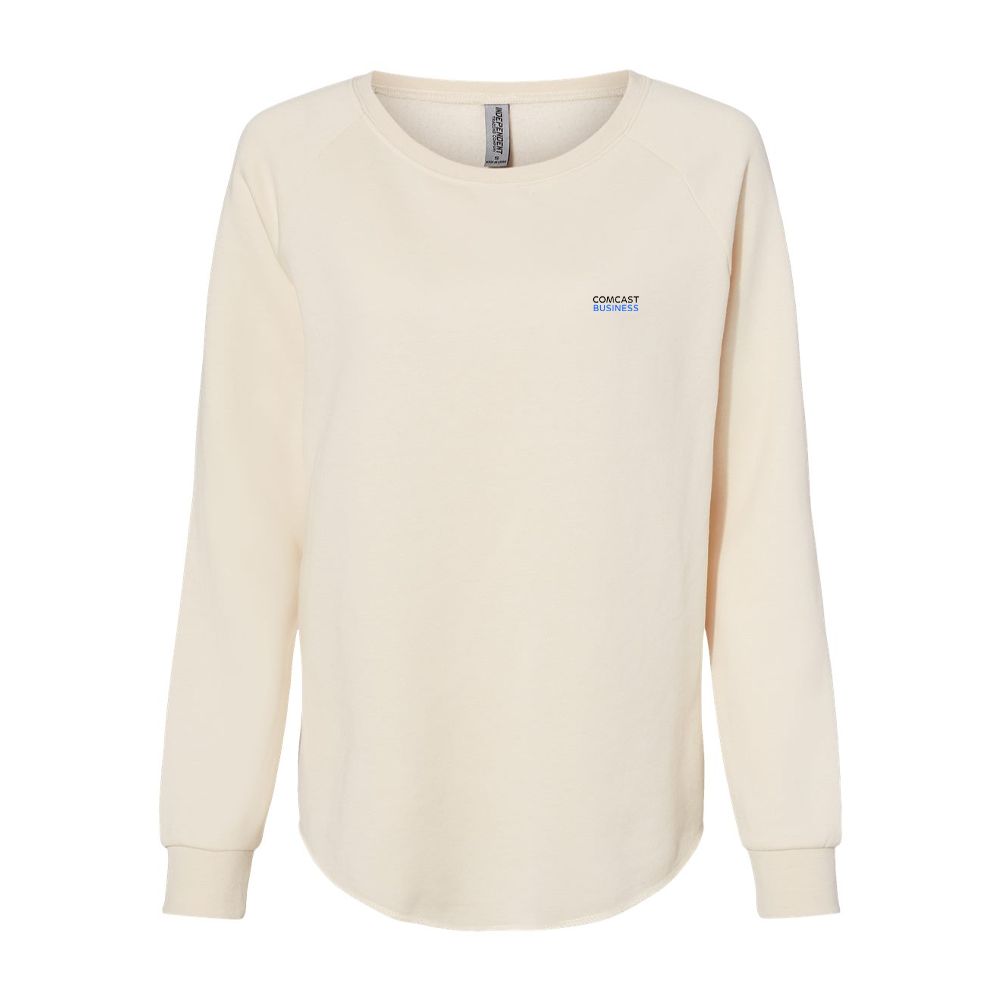 Comcast Business Women's California Wave Wash Crewneck