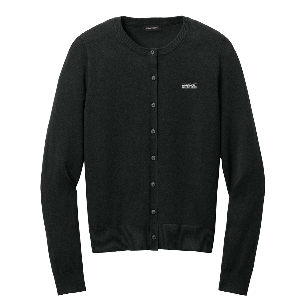 Women's Easy Care Comcast Business Crewneck Cardigan Sweater