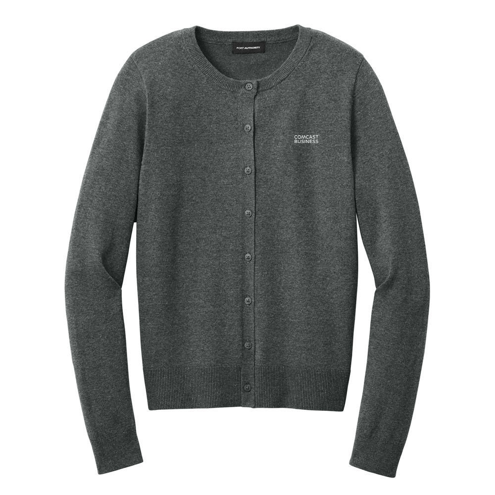 Women's Easy Care Comcast Business Crewneck Cardigan Sweater