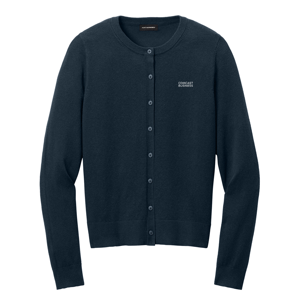 Women's Easy Care Comcast Business Crewneck Cardigan Sweater
