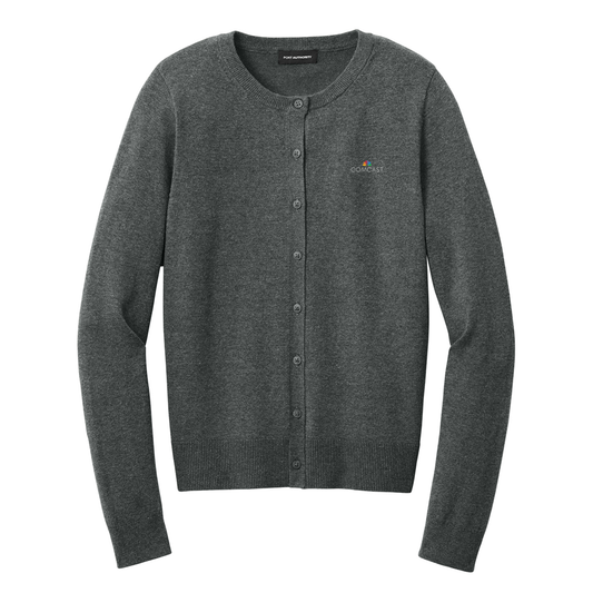Women's Easy Care Comcast Crewneck Cardigan Sweater