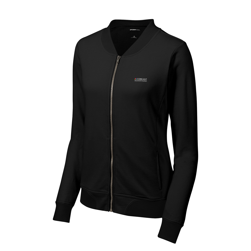 Women's Comcast Advertising French Terry Lightweight Bomber Jacket