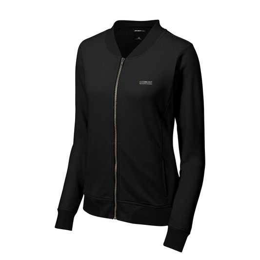 Women's Comcast Advertising French Terry Lightweight Bomber Jacket